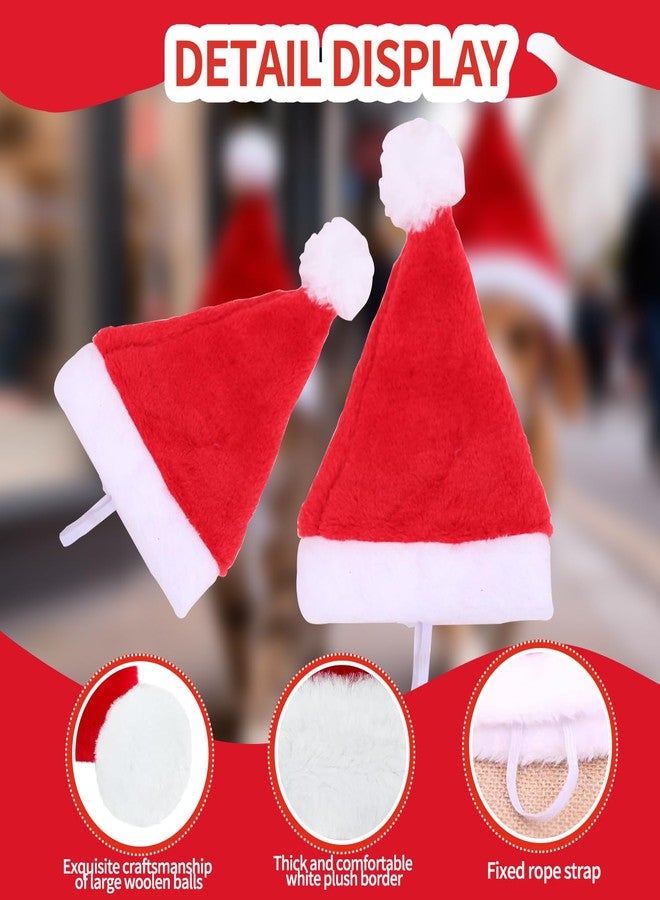 Yahpetes Dog Cat Pet Santa Hat Christmas Santa Claus 4 Pcs Pet Christmas Hats 5.5"X7.8" Dog Costume for Puppy Kitten Small Cats Dogs Pets - Image 3